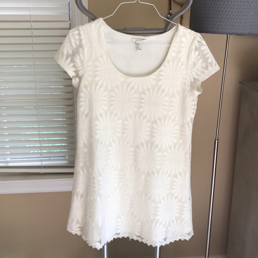 White, Floral Lace Dress